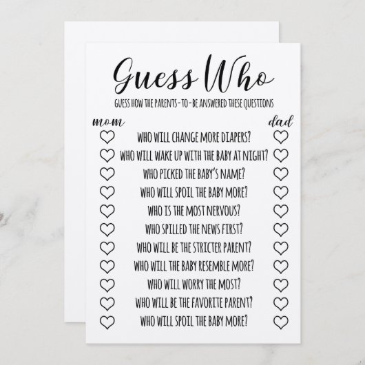 誰が赤ちゃんおもしろいシャワーのゲーム プログラム (正面/裏面)