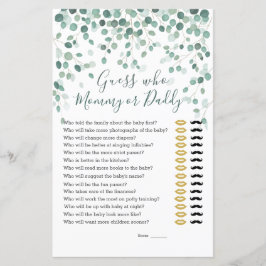 誰が赤ちゃんシャワーのゲームのユーカリ葉ス