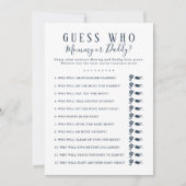 誰が赤ちゃんシャワーのゲームを推測 |ホエー航海のル少年 招待状 (正面)