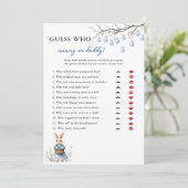 誰が赤ちゃんシャワーのゲームカードを復活祭のChinoiserie推測 シーズンカード (スタンド正面)