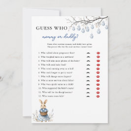 誰が赤ちゃんシャワーのゲームカードを復活祭のChinoiserie推測 シーズンカード