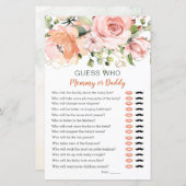 誰が赤ちゃんシャワーのゲームフローラ緑 (正面/裏面)