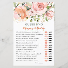 誰が赤ちゃんシャワーのゲームフローラ緑