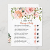 誰が赤ちゃんシャワーのゲームフローラ緑 (正面/裏面)