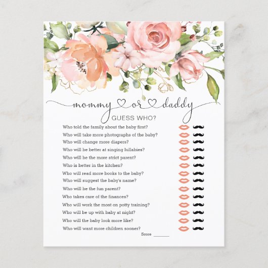 誰が赤ちゃんシャワーのゲームフローラ緑 (正面)