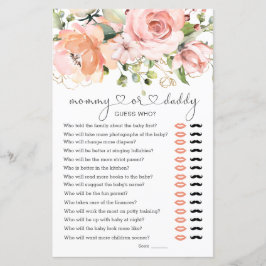 誰が赤ちゃんシャワーのゲームフローラ