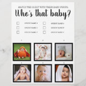 誰が赤ちゃんシャワーゲームおもしろいクラシックf チラシ (正面)