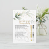 誰が赤ちゃんシャワーゲームフローラGreenery Invita 招待状 (スタンド正面)