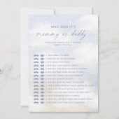 誰が雲9赤ちゃんシャワーゲームと言った 招待状 (正面)