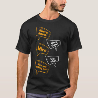 誰が電報を打って頼君の私はノックをジョーク Tシャツ