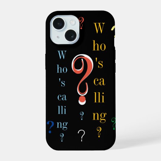 誰が電話してる? iPhone 15ケース (裏面)