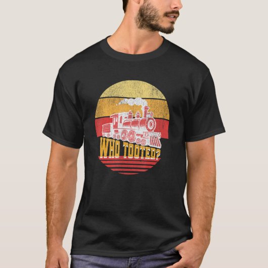誰が電車かわいい鉄道模型の指揮者1 Tシャツ (正面)