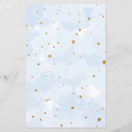 誰が青い水色+金ゴールドの赤ちゃんシャワーゲーム (裏面)