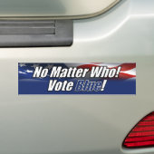 誰が青に投票しても バンパーステッカー (車上)
