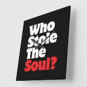 誰が魂を盗んだ？ スクエア壁時計 (傾斜)