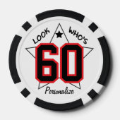 誰が00人か見る | 00番目の誕生日 – カスタマイズ ポーカーチップ (裏面)