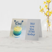 「誰が1回転している」誕生日ウィッシュカード カード (黄色い花)