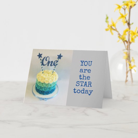 「誰が1回転している」誕生日ウィッシュカード カード (黄色い花)