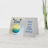 「誰が1回転している」誕生日ウィッシュカード カード (正面)