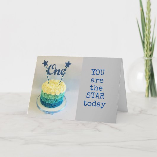 「誰が1回転している」誕生日ウィッシュカード カード (正面)