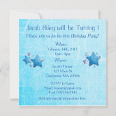 誰が1歳になるかを見る、ファースト誕生日招待状 招待状 (裏面)