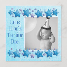 誰が1歳になるの？ ファーストバースデー招待状 招待状