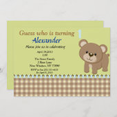 誰が1頭のベア招待状 招待状 (正面/裏面)