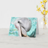 誰が10歳に変わったんだ!笑顔のドルフィンカード カード (黄色い花)