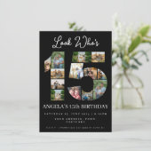 誰が15歳だなんて、フォトコラージュ ティーンの誕生日 招待状 (スタンド正面)