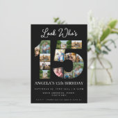 誰が15歳だなんて、フォトコラージュ ティーンの誕生日 招待状 (スタンド正面)