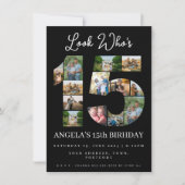 誰が15歳だなんて、フォトコラージュ ティーンの誕生日 招待状 (正面)