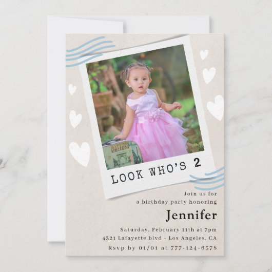 誰が2回目の誕生日招待状を回しているか 招待状 (正面)