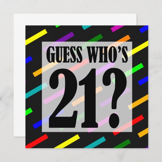 誰が21人のバースデーパーティ招待状 招待状 (正面/裏面)