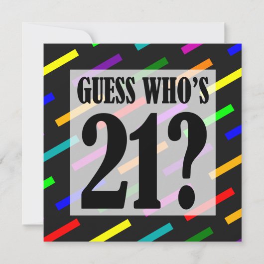 誰が21人のバースデーパーティ招待状 招待状 (正面)