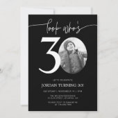 誰が30歳か見て | 写真30th誕生日招待状 招待状 (正面)