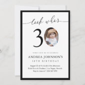 誰が30歳だ! 30歳の誕生日 子どもの頃の写真 招待状 (正面)