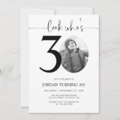 誰が30歳になったかなんて見てみて！｜写真付き30歳誕生日パーティー招待状 招待状 (正面)