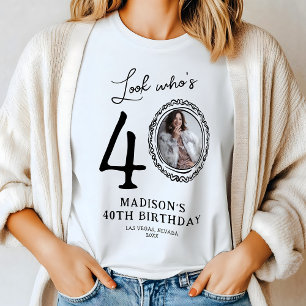 誰が40歳だ! フォト40歳誕生日 トライブレンドTシャツ