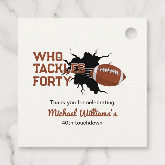 誰が40歳のフットボール馬鹿をタックルするのか フェイバータグ (裏面)