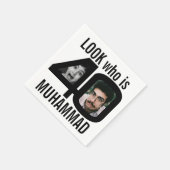 誰が40歳の誕生日を見る2写真黒パーティー スタンダードカクテルナプキン (角)