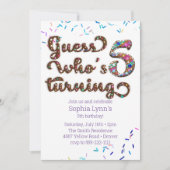 誰が5振り掛けクッキーを回しているか推測 招待状 (正面)