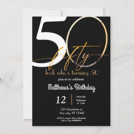 誰が50歳か写真付き招待状 招待状