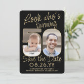 誰が50歳だ！ ブラック＆ゴールド2 フォト バースデーパーティー セーブザデート (スタンド正面)