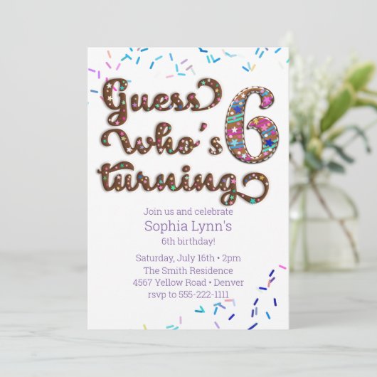 誰が6つのクッキーを回しているか推測 招待状 (スタンド正面)