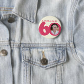 誰が60写真おもしろいピンククリームボタン/バッジ 缶バッジ (インサイチュ)