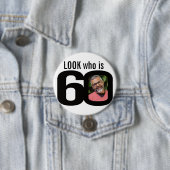 誰が60写真の黒と白ボタン/バッジ 缶バッジ (インサイチュ)