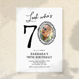 誰が70歳だっけ フォト 大人の誕生日 招待状