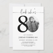 誰が80歳か見てみろ ｜ 写真80歳の誕生日招待状 招待状 (正面)