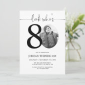 誰が80歳か見てみろ ｜ 写真80歳の誕生日招待状 招待状 (スタンド正面)