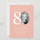 誰が80歳だ！｜ピンクの80歳の誕生日招待状 招待状 (正面)